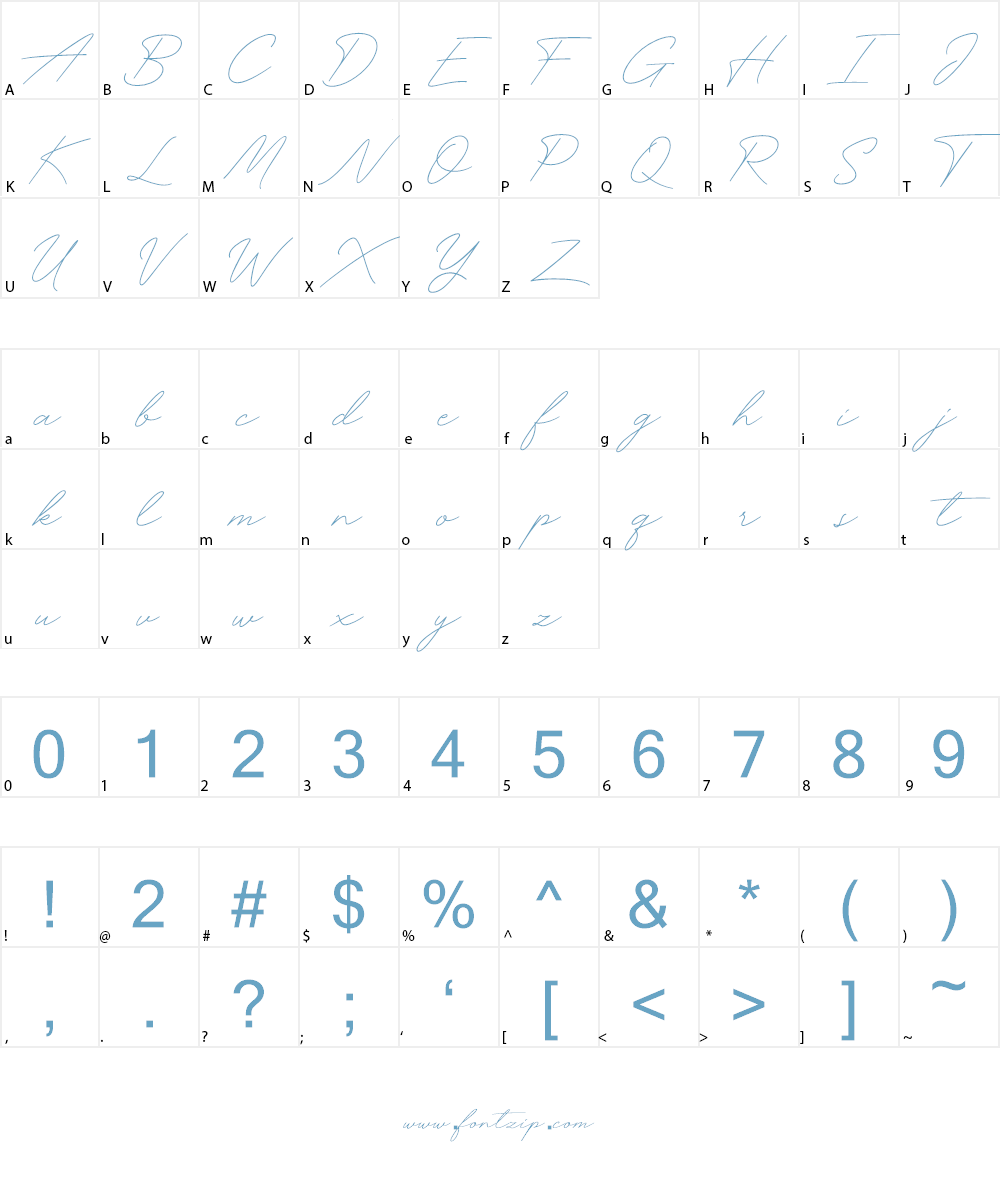 Funky Signature Font Character