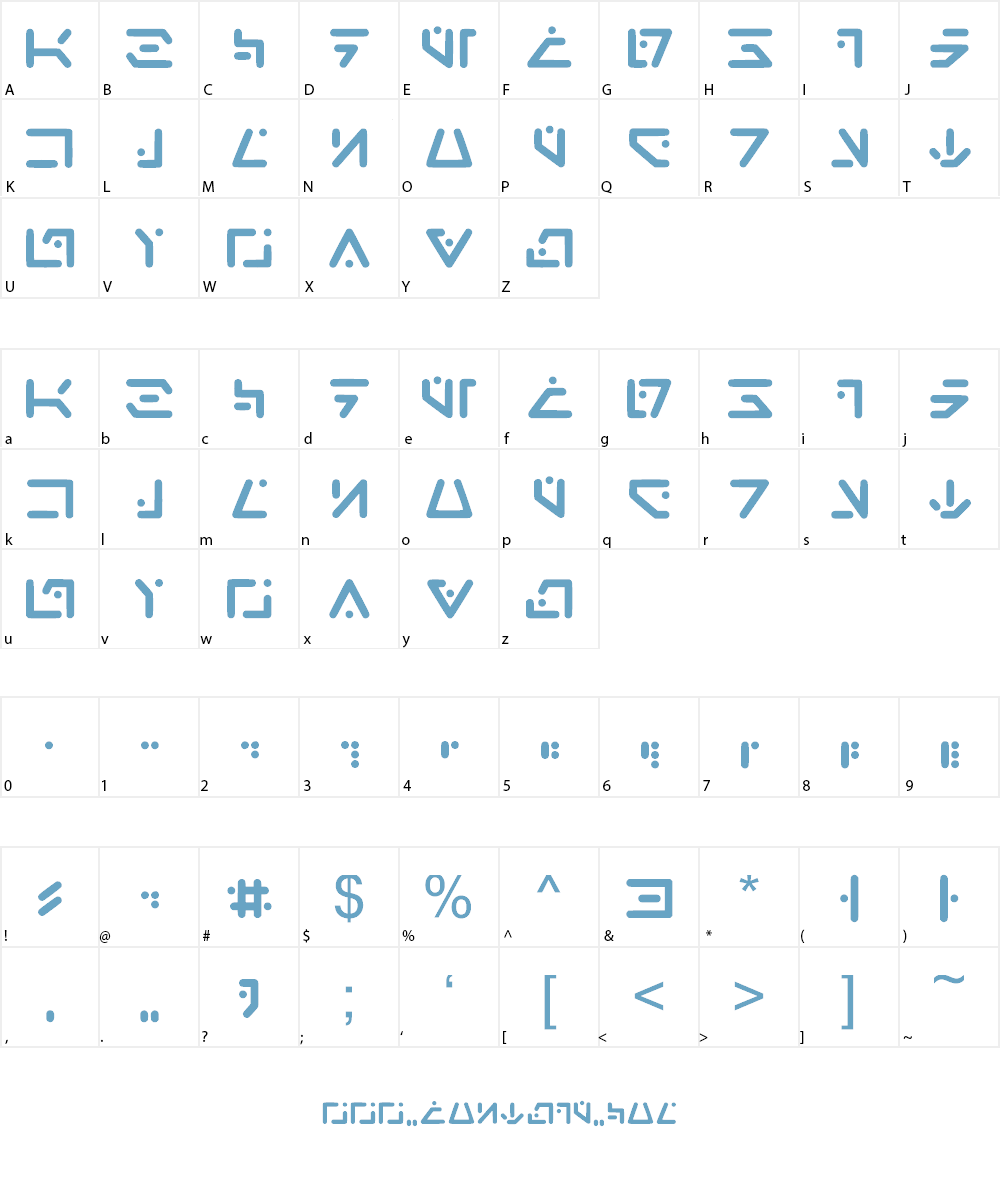 Aurebesh-Droid Font Character
