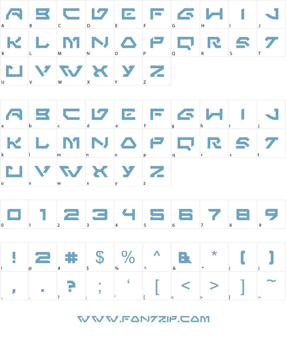 Aurebesh-English Font Character