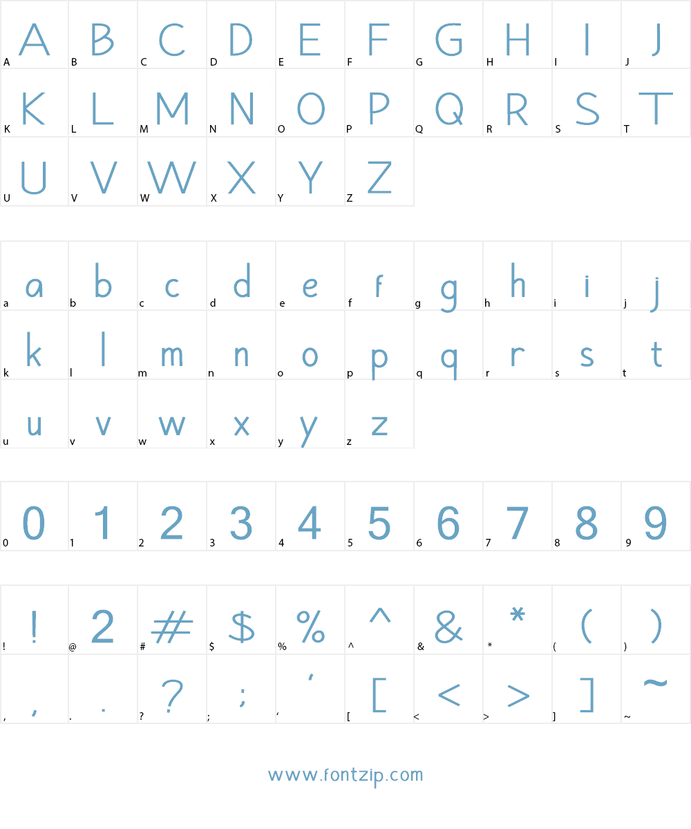 Hansville Font Character