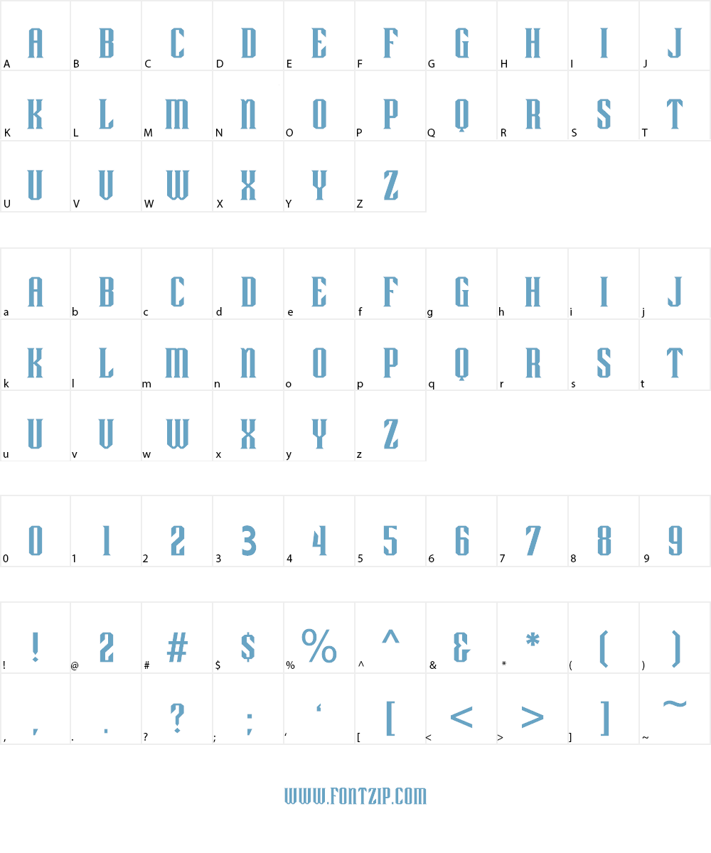Laguna Creek (Demo) Font Character