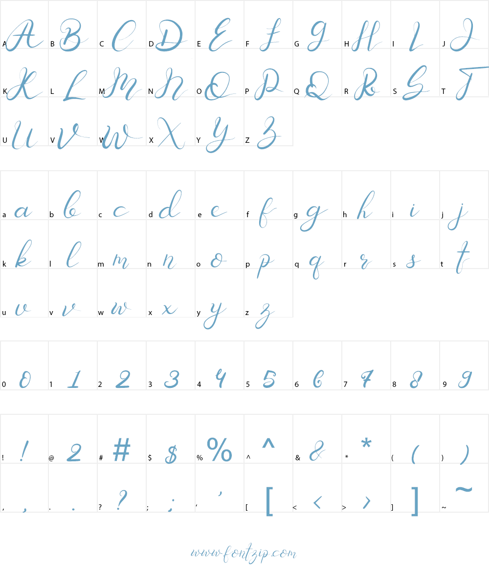 Senoritta - Beautiful Script Font Character