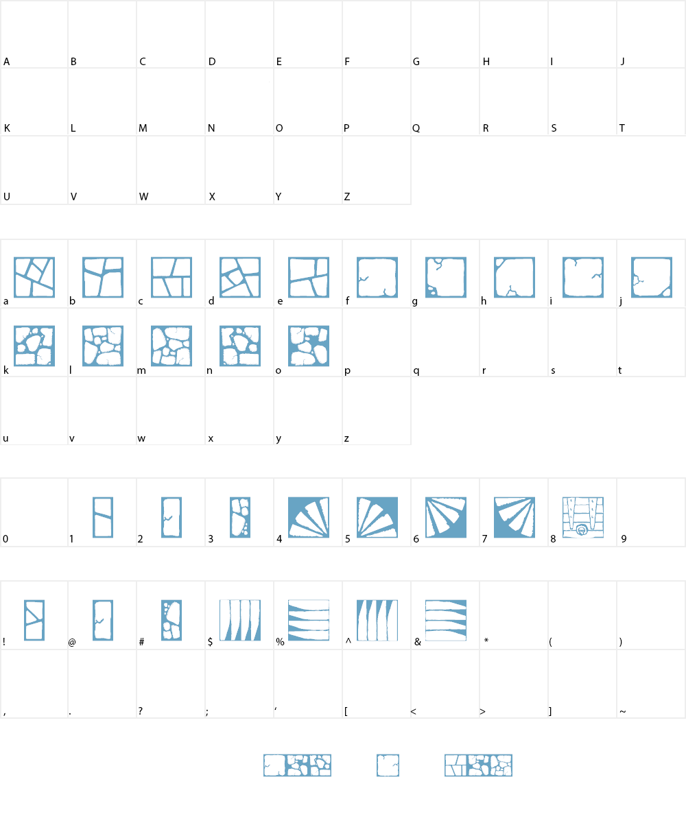Flagstones Font Character