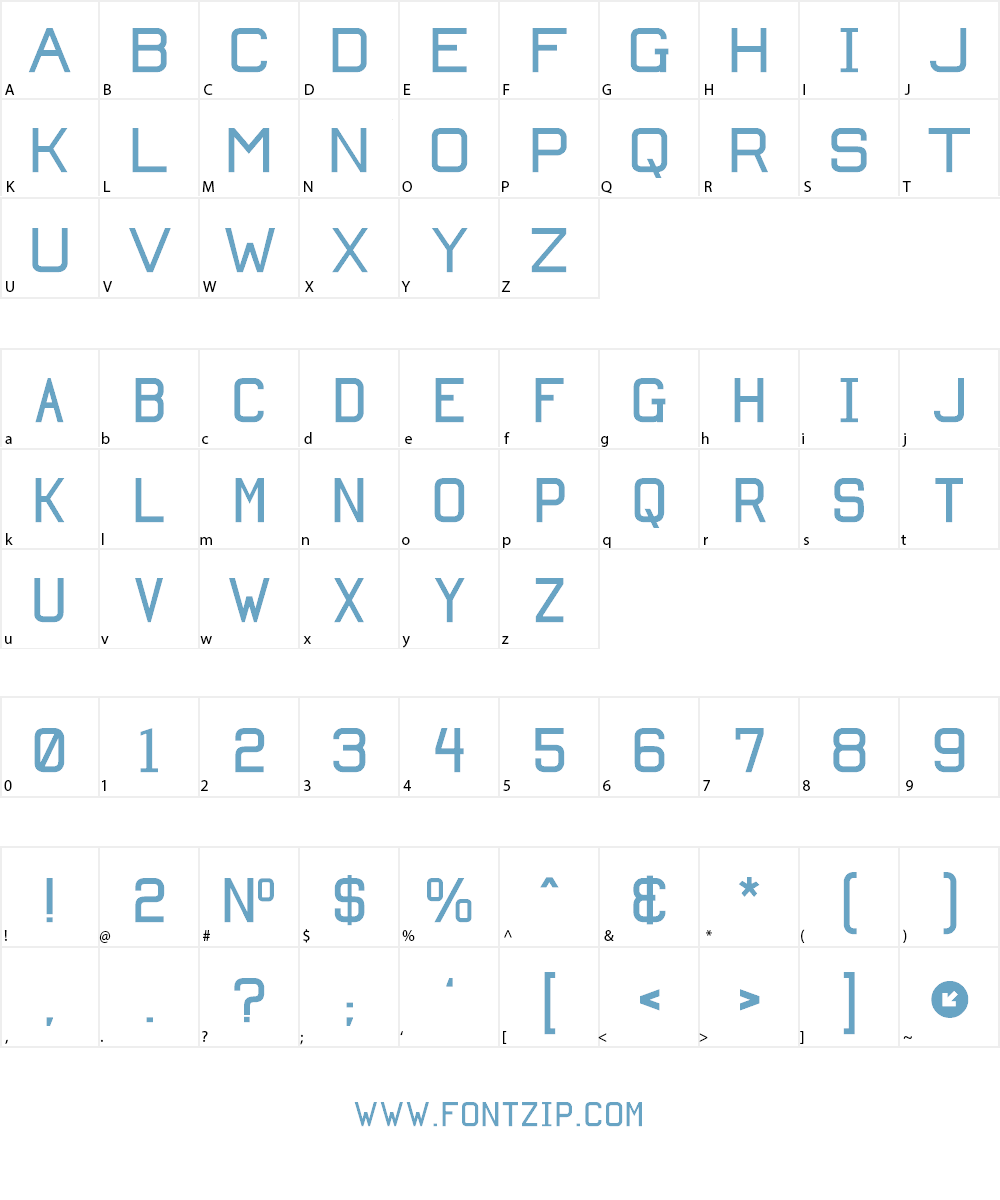 Autobabahn Font Character