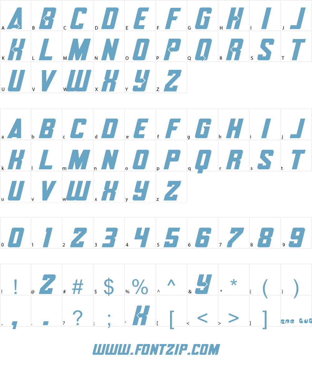 Avengero Font Character