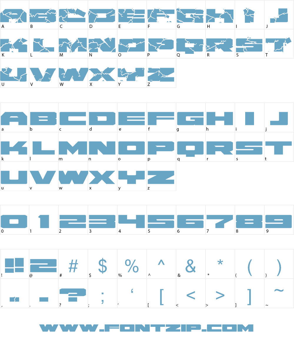 Hulk Smash Font Character
