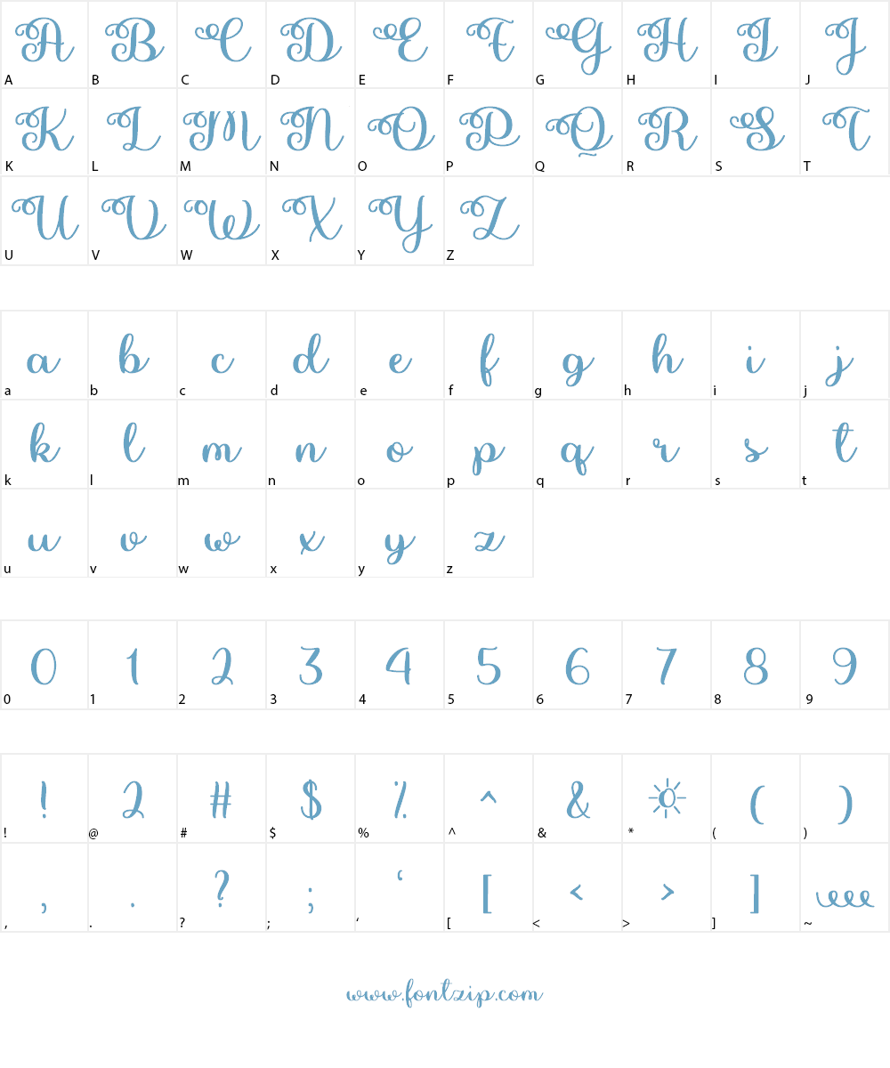 Pretty Summer Font Character