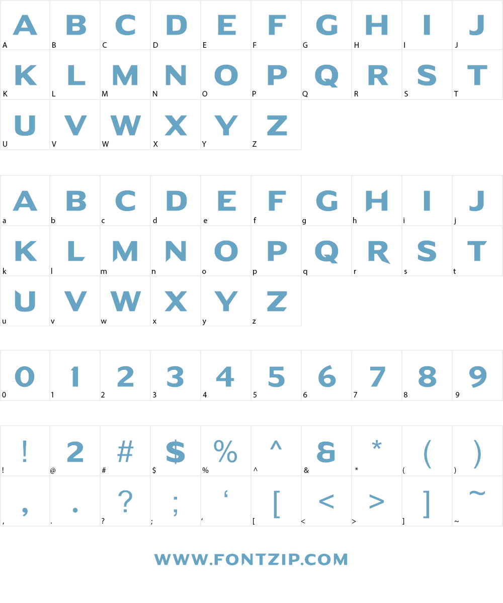 Dark Universe Font Character