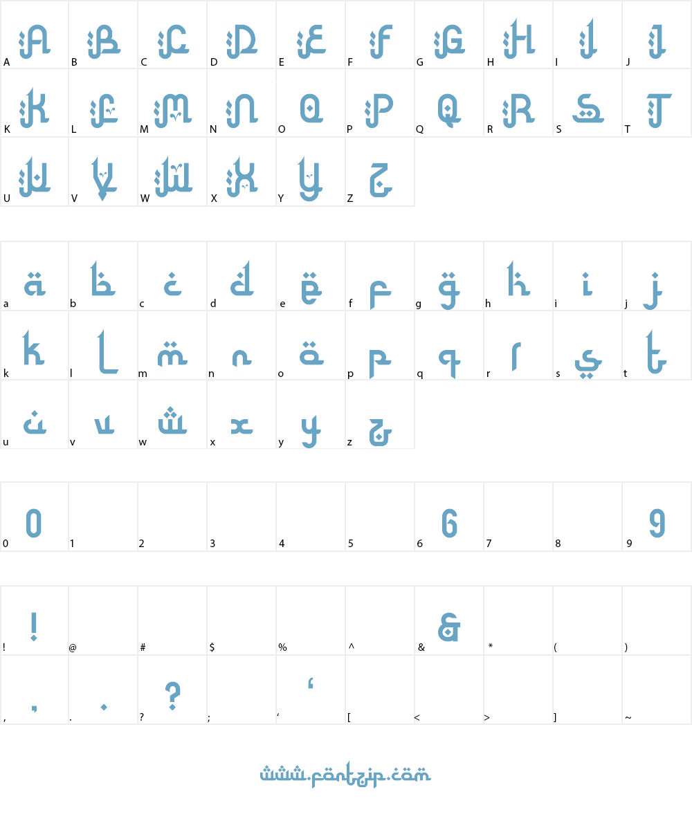 Kahfi Font Character