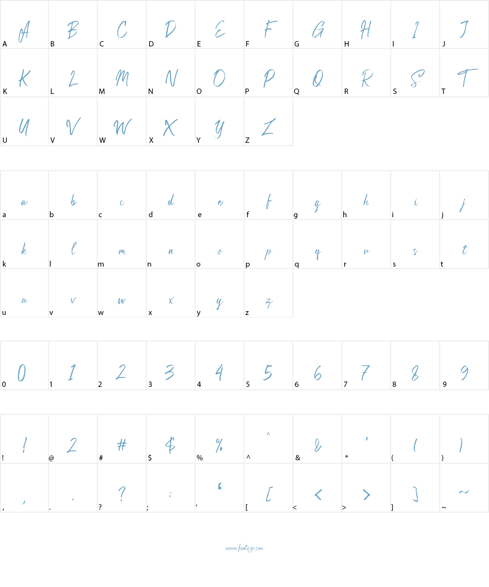 Copenhagen (Personal Use) Font Character