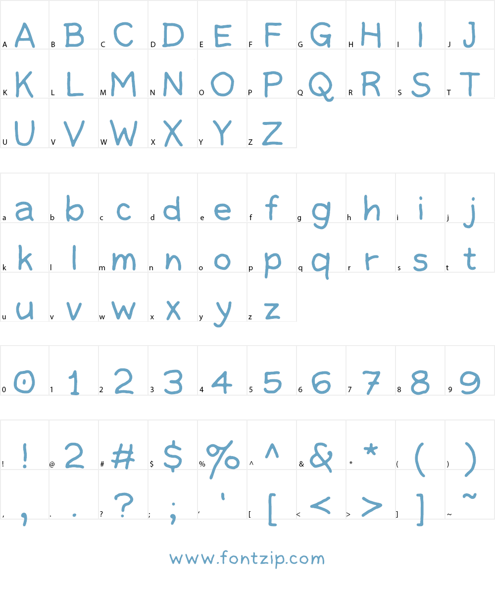 Guacamole Quickstep Font Character