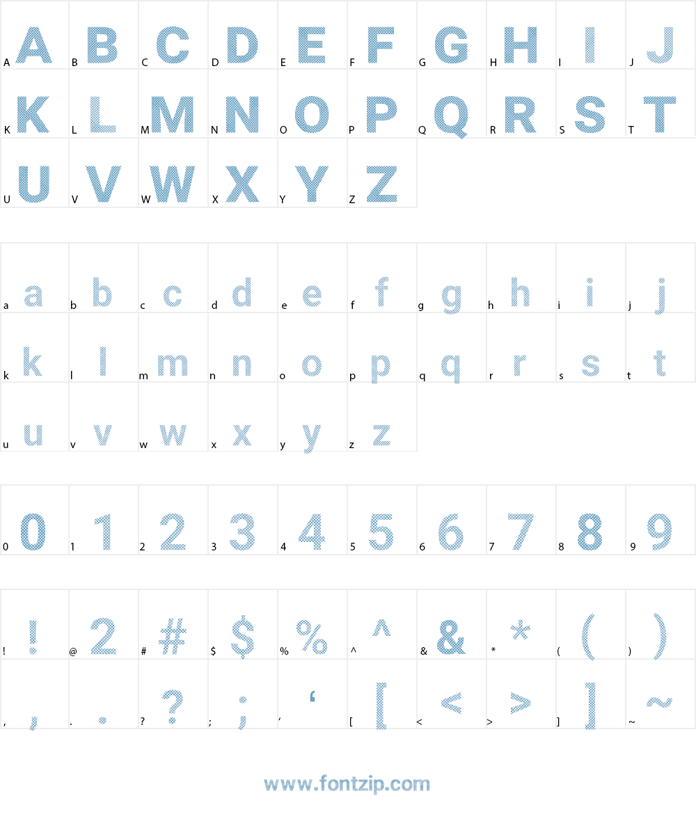 Checks Font Character