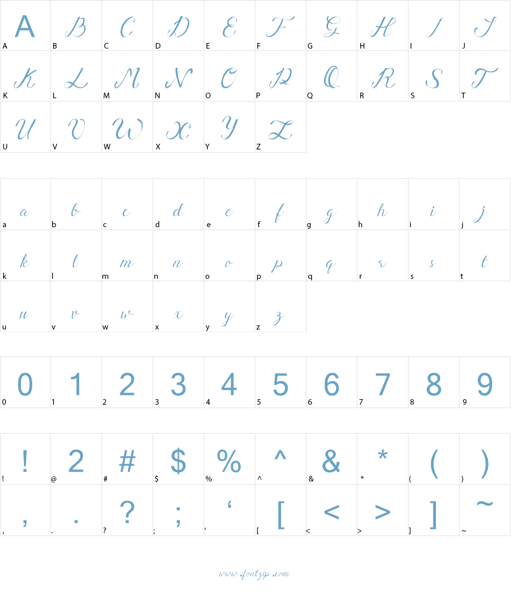 Berlyna Font Character