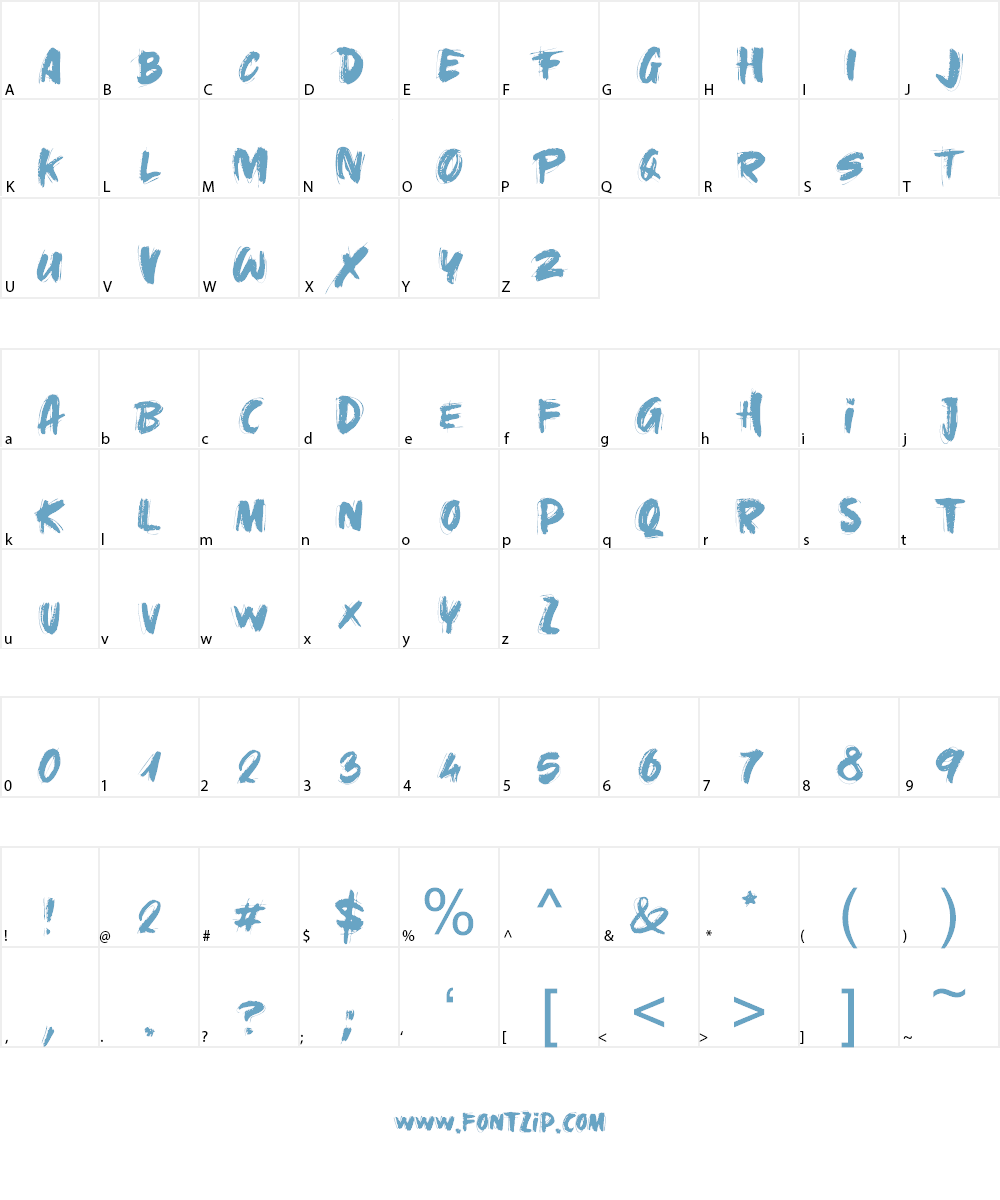 Gold Under The Mud Font Character