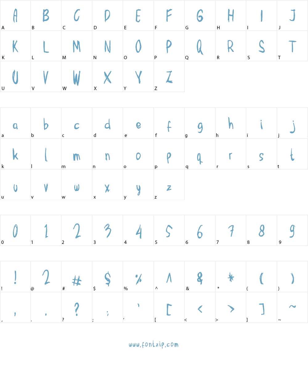 Mbak-Mbik 1 Font Character
