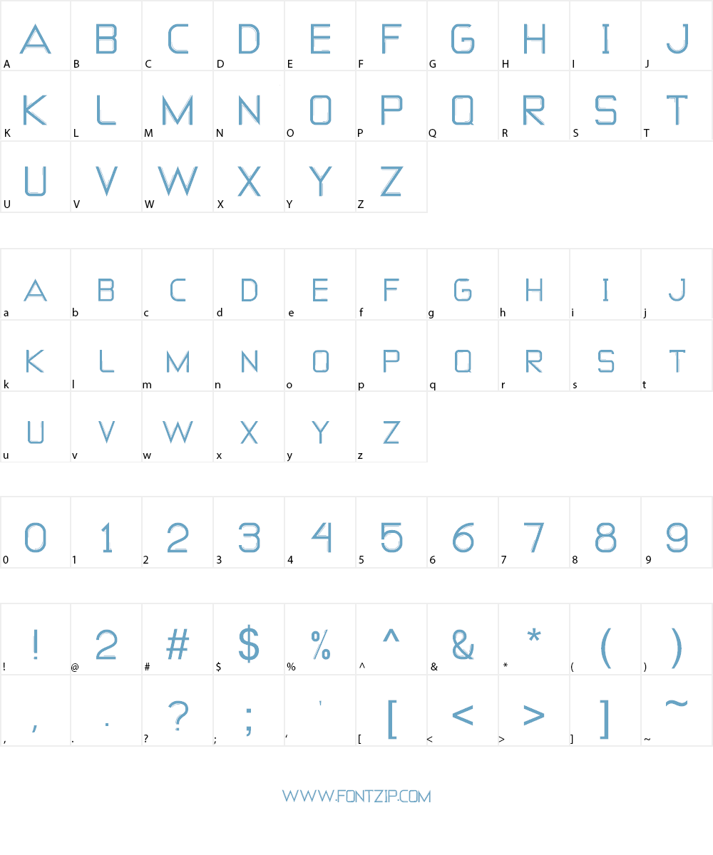 Narrow Streets Font Character