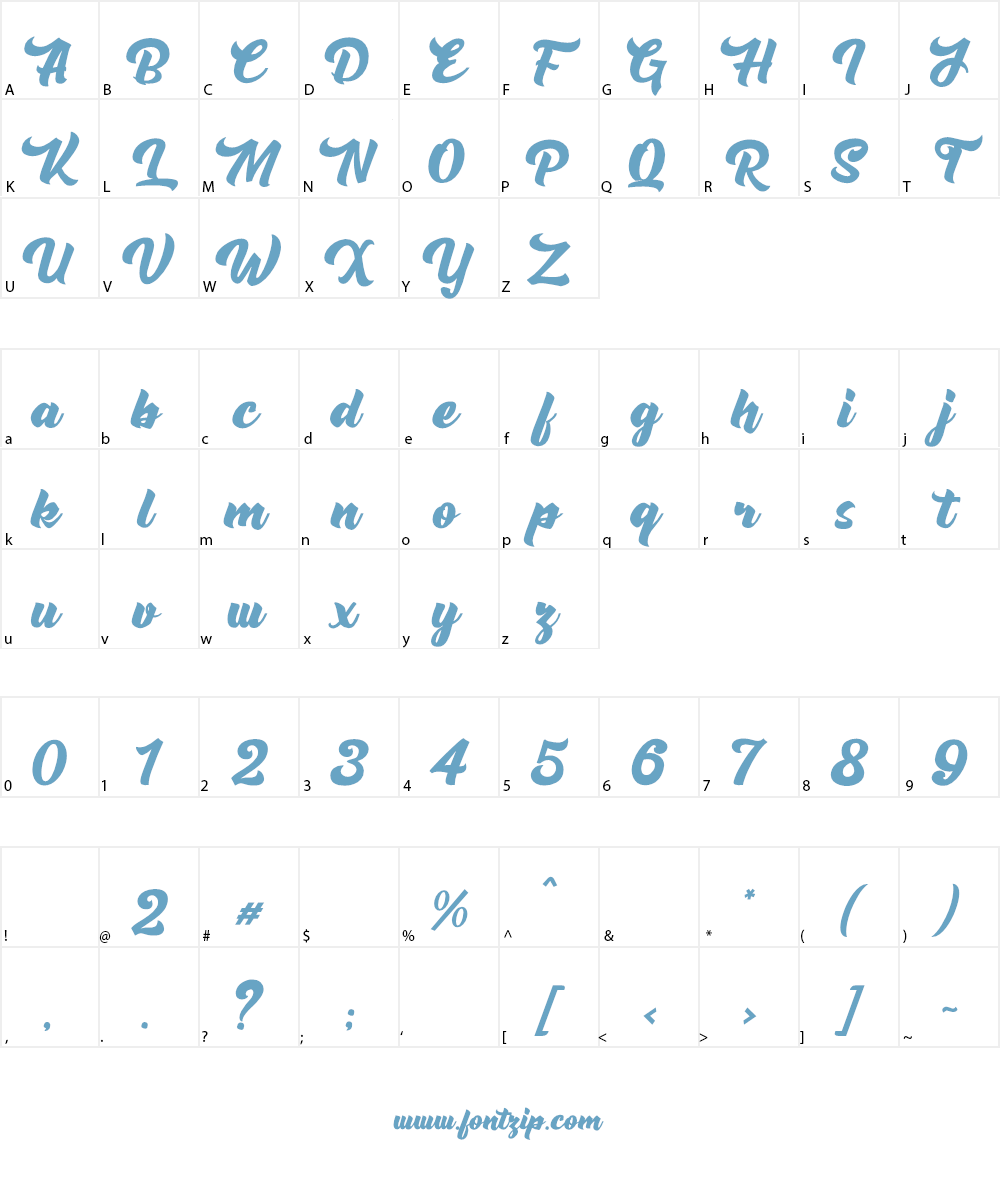 Rushing Nightshade Font Character