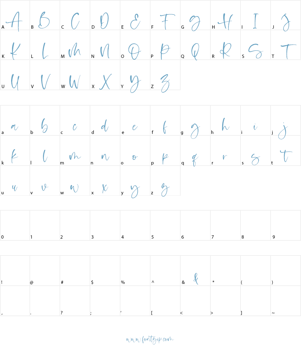 Shelma & Hugie Font Character