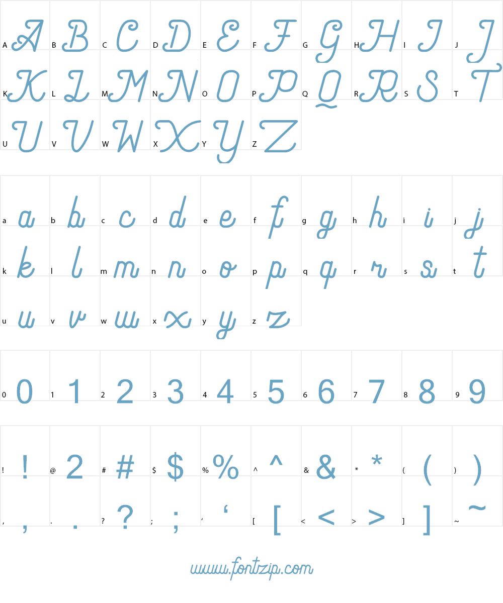 Speed Line Font Character