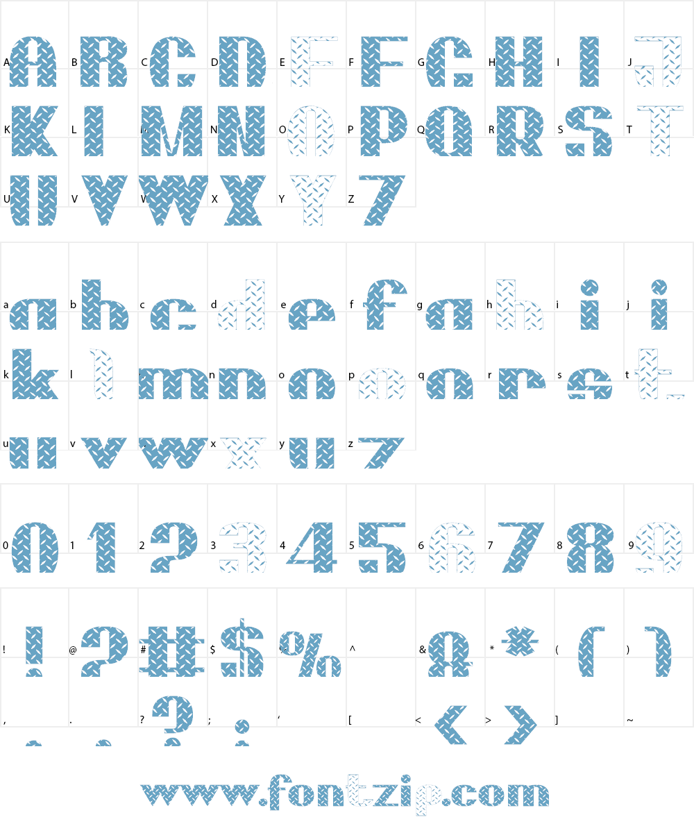 All_Diamond_Plated Font Character