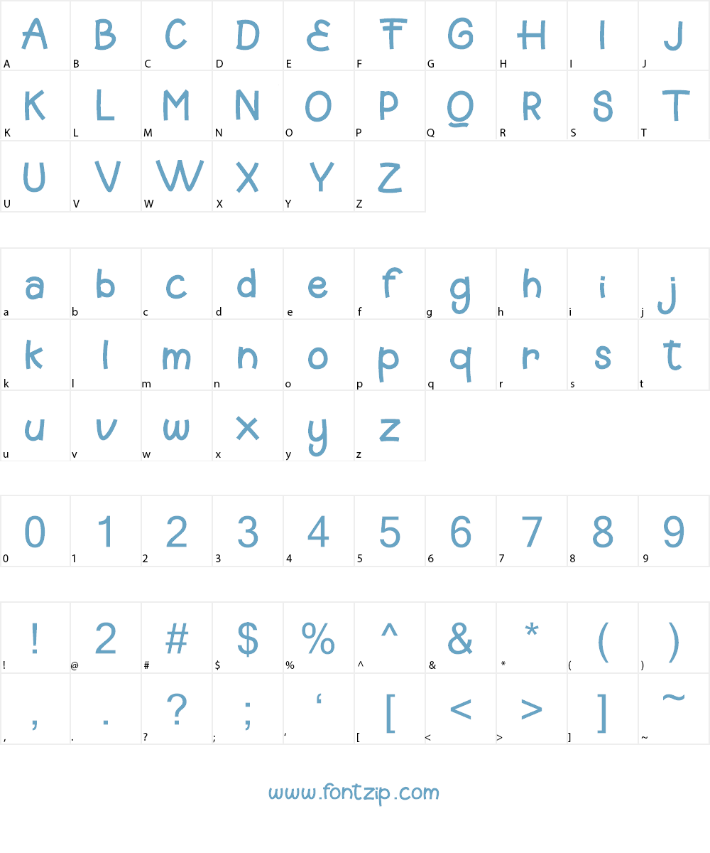 Kitten Paw Font Character