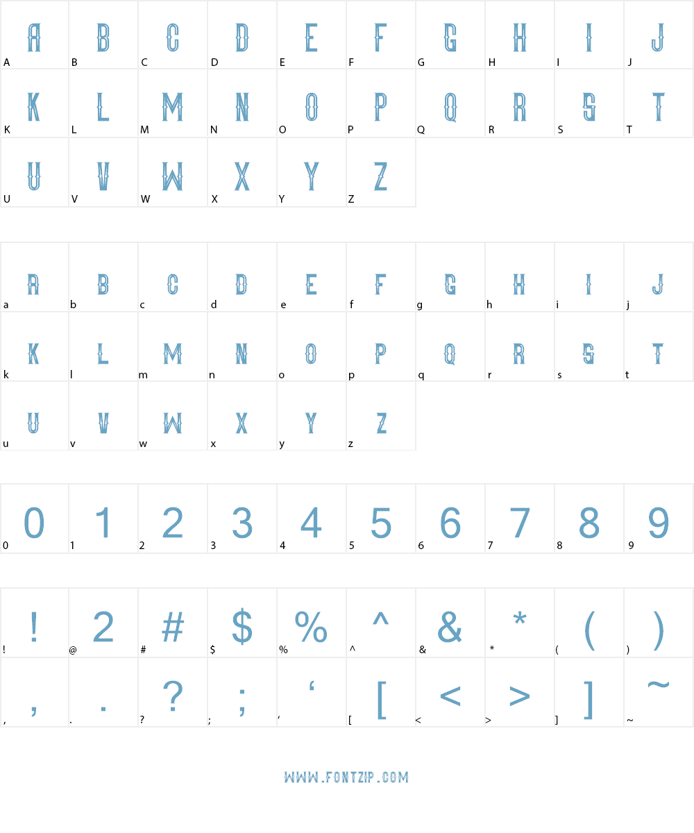 Mangarans II Font Character