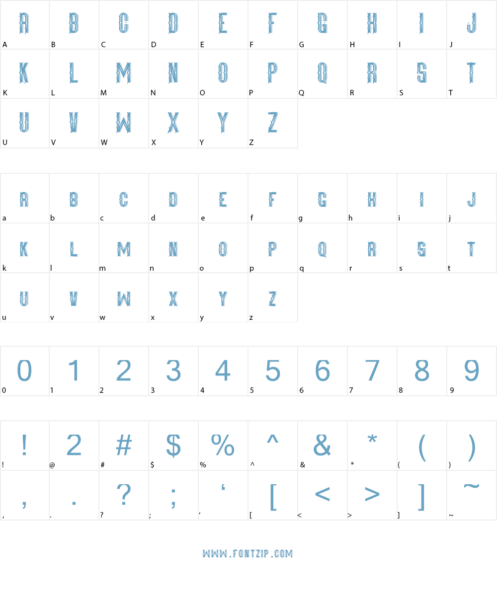 Mangarans IV Font Character