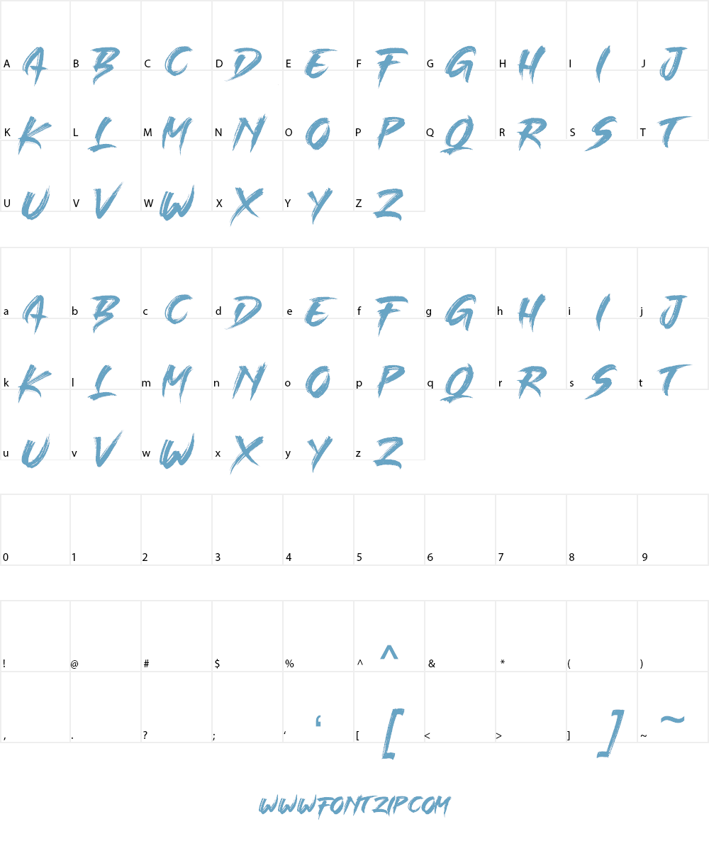 Single Fighter Font Character