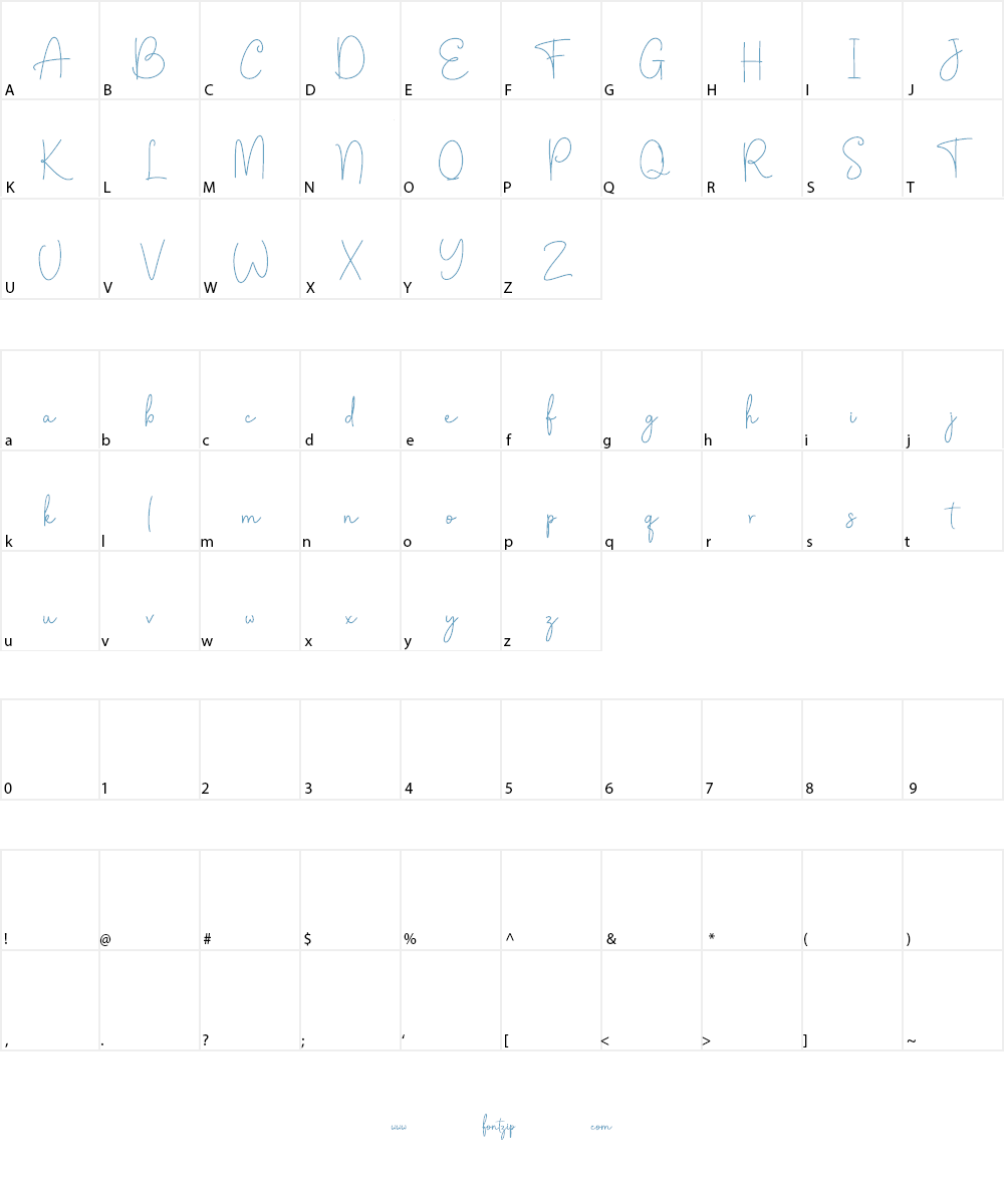 Fellycia Font Character