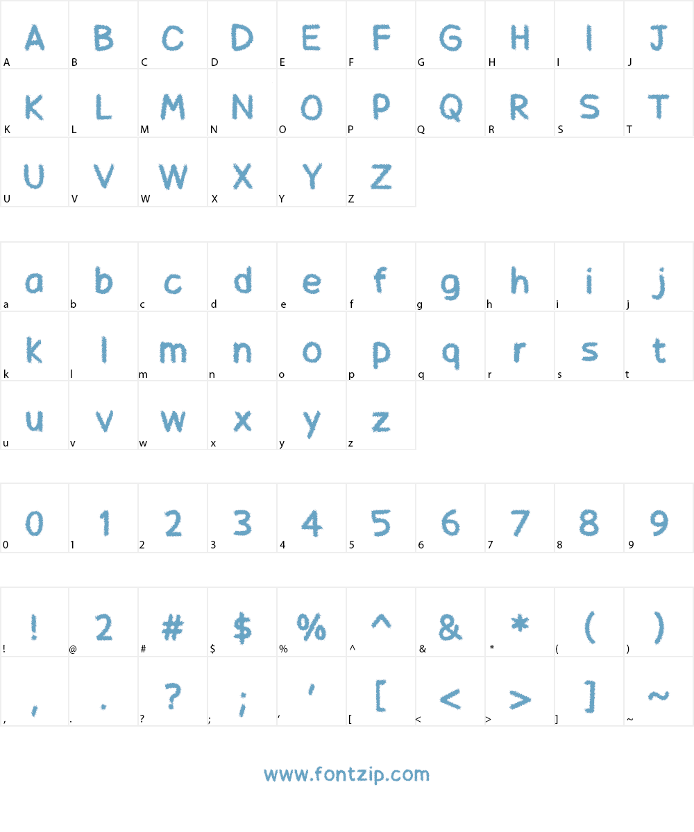 Hairy Beard Font Character