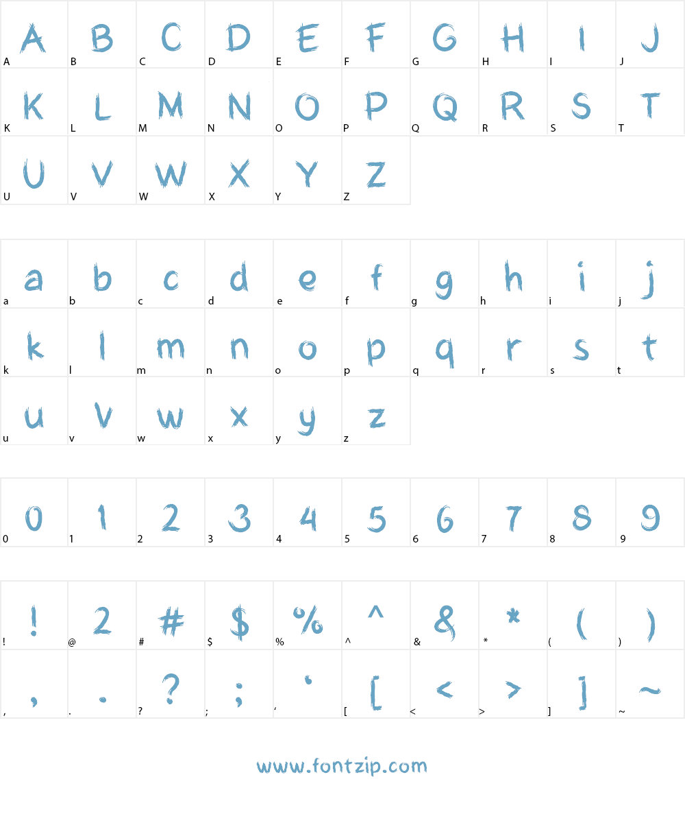 My Hardboard Cut Font Character