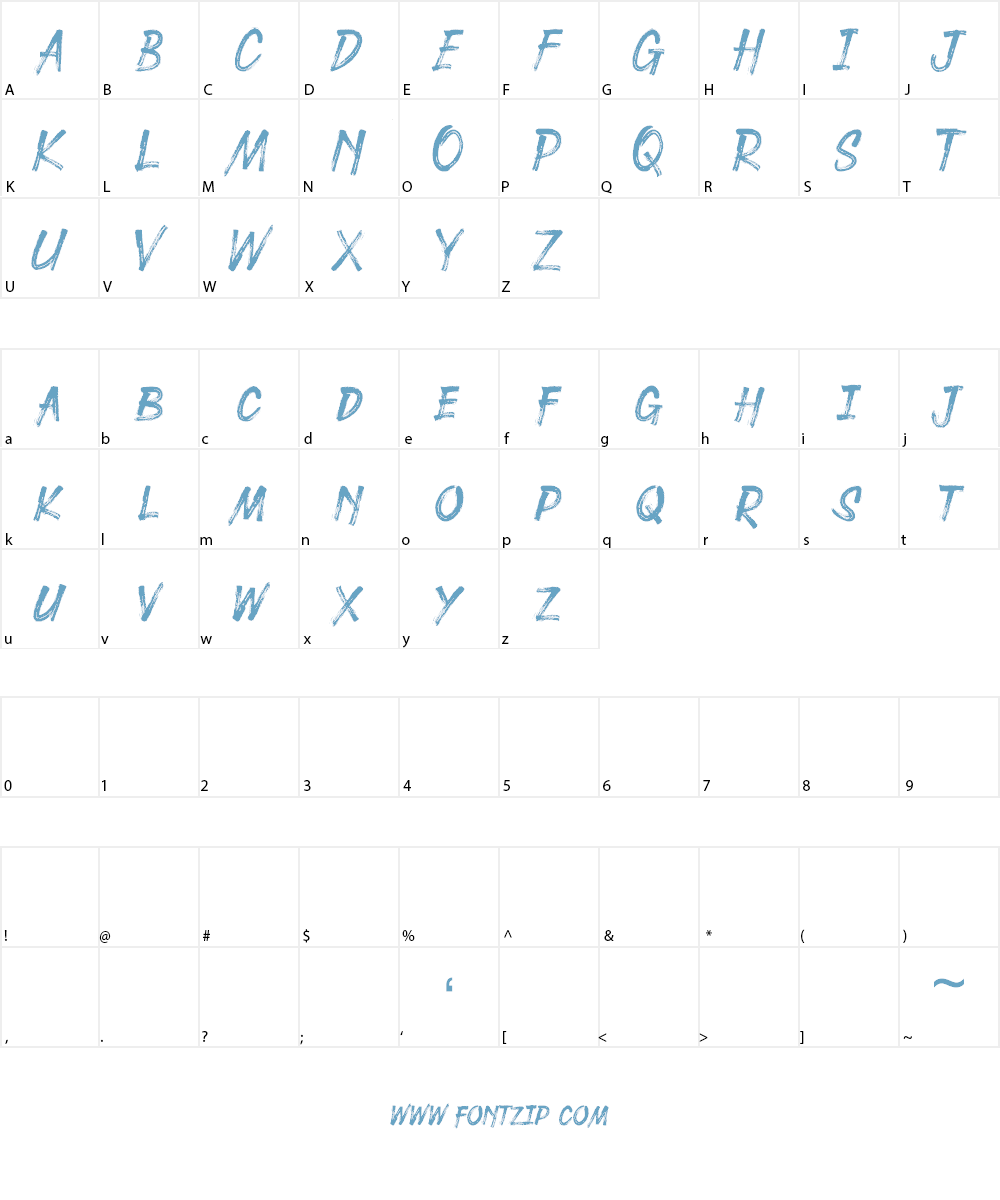 Under Rock Font Character