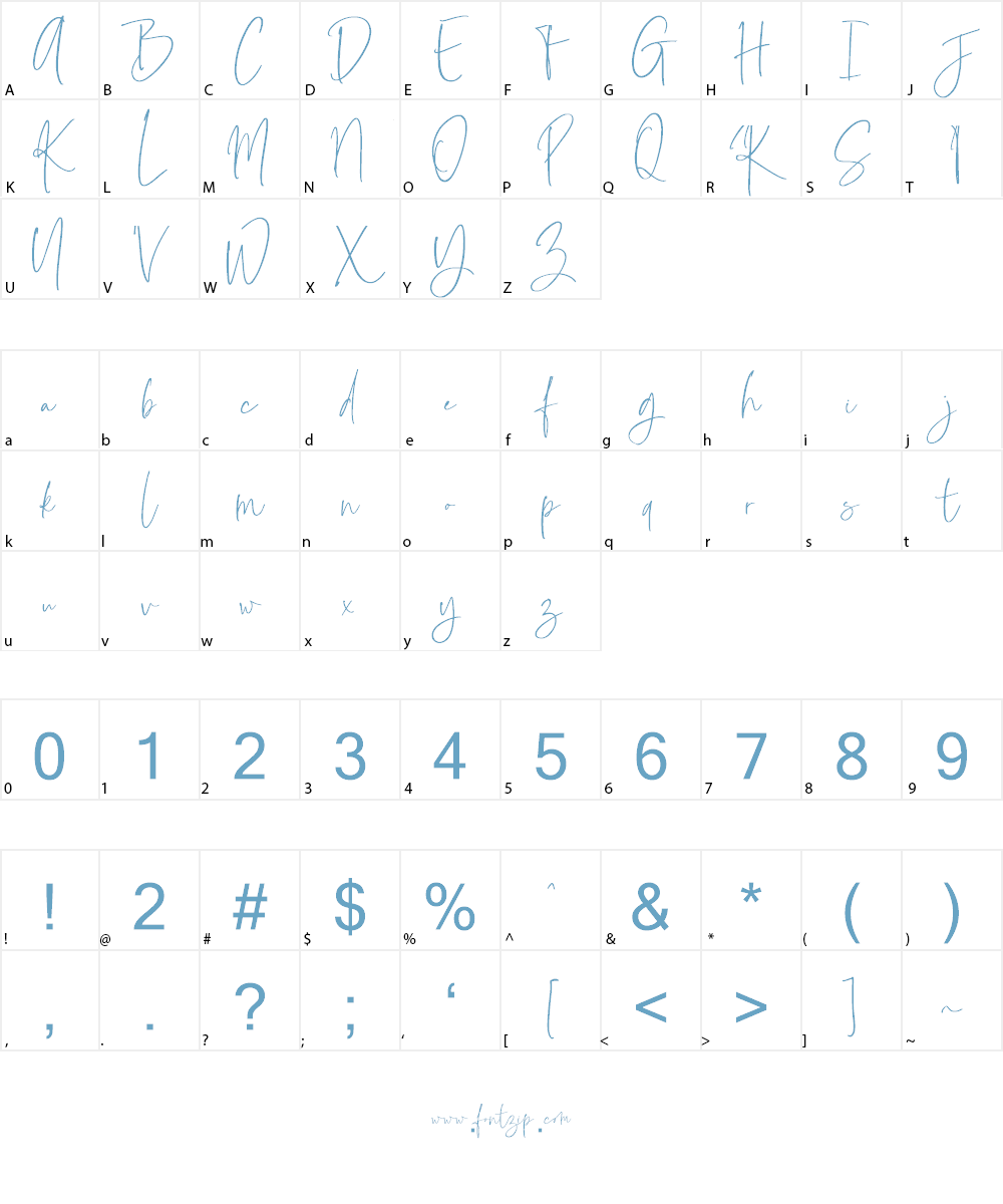 Bottomland Font Character