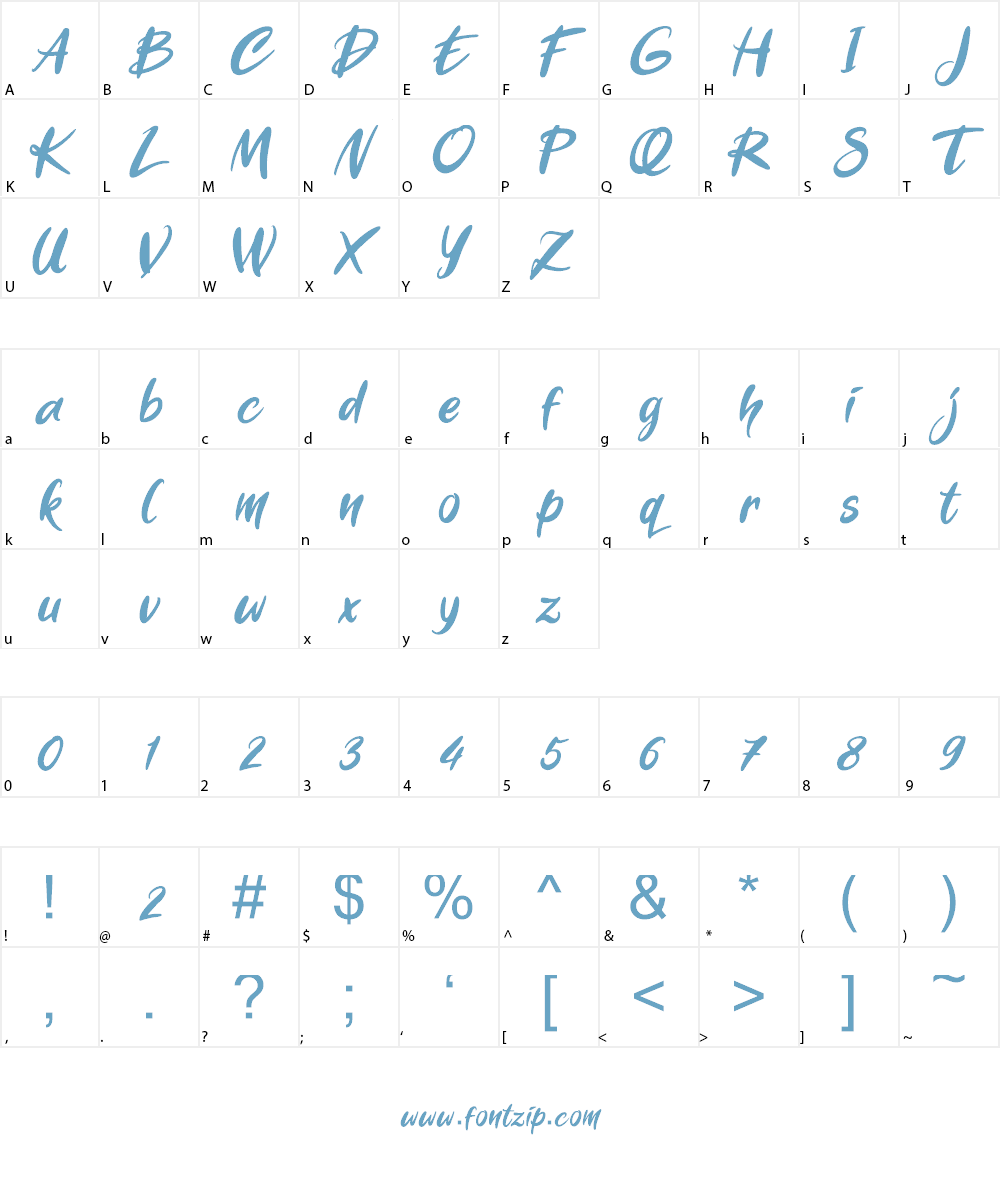 Darty Zhedant Font Character