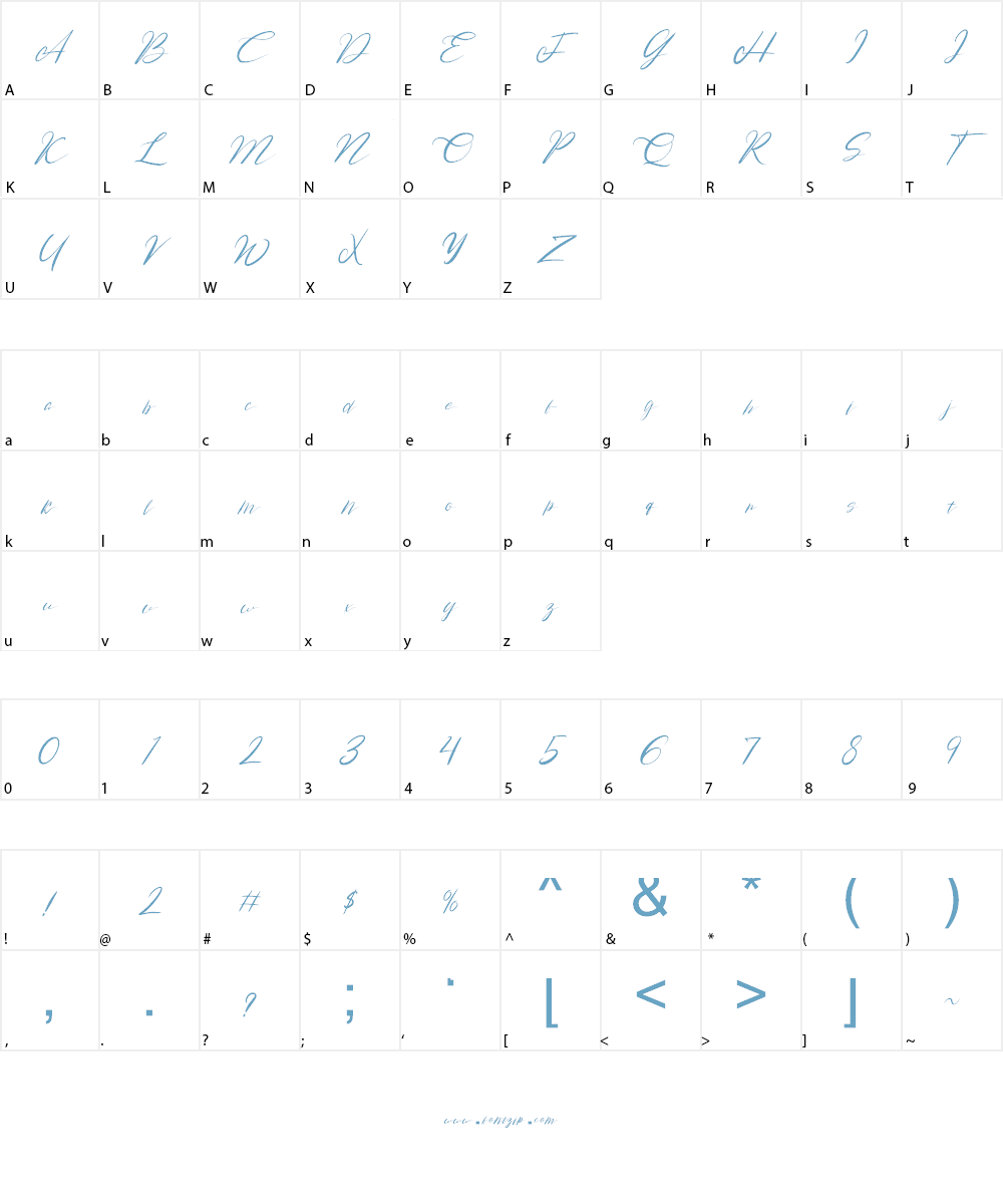 Rose Malow Font Character