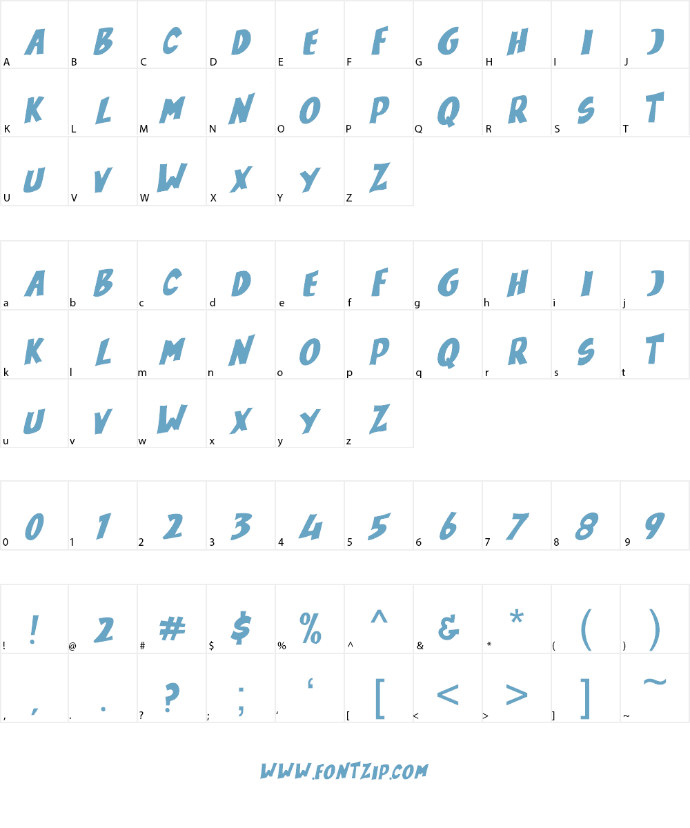 Houston Comics Font Character