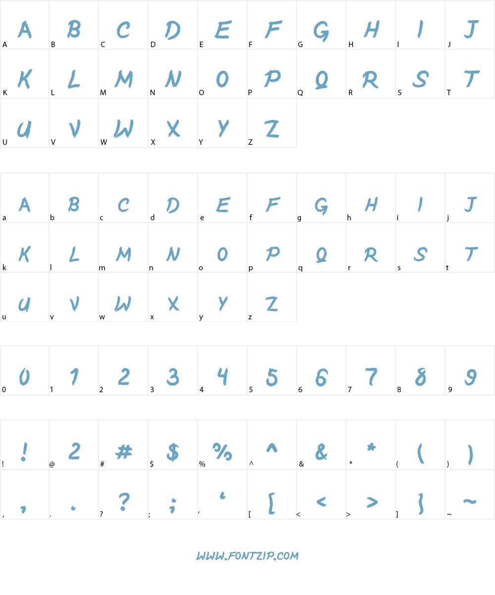 MidNight Font Character