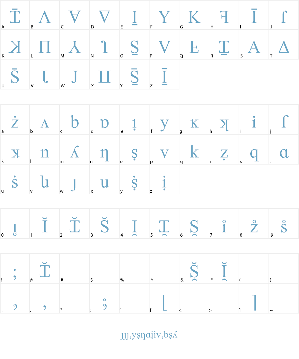 Patigulh fonts Font Character