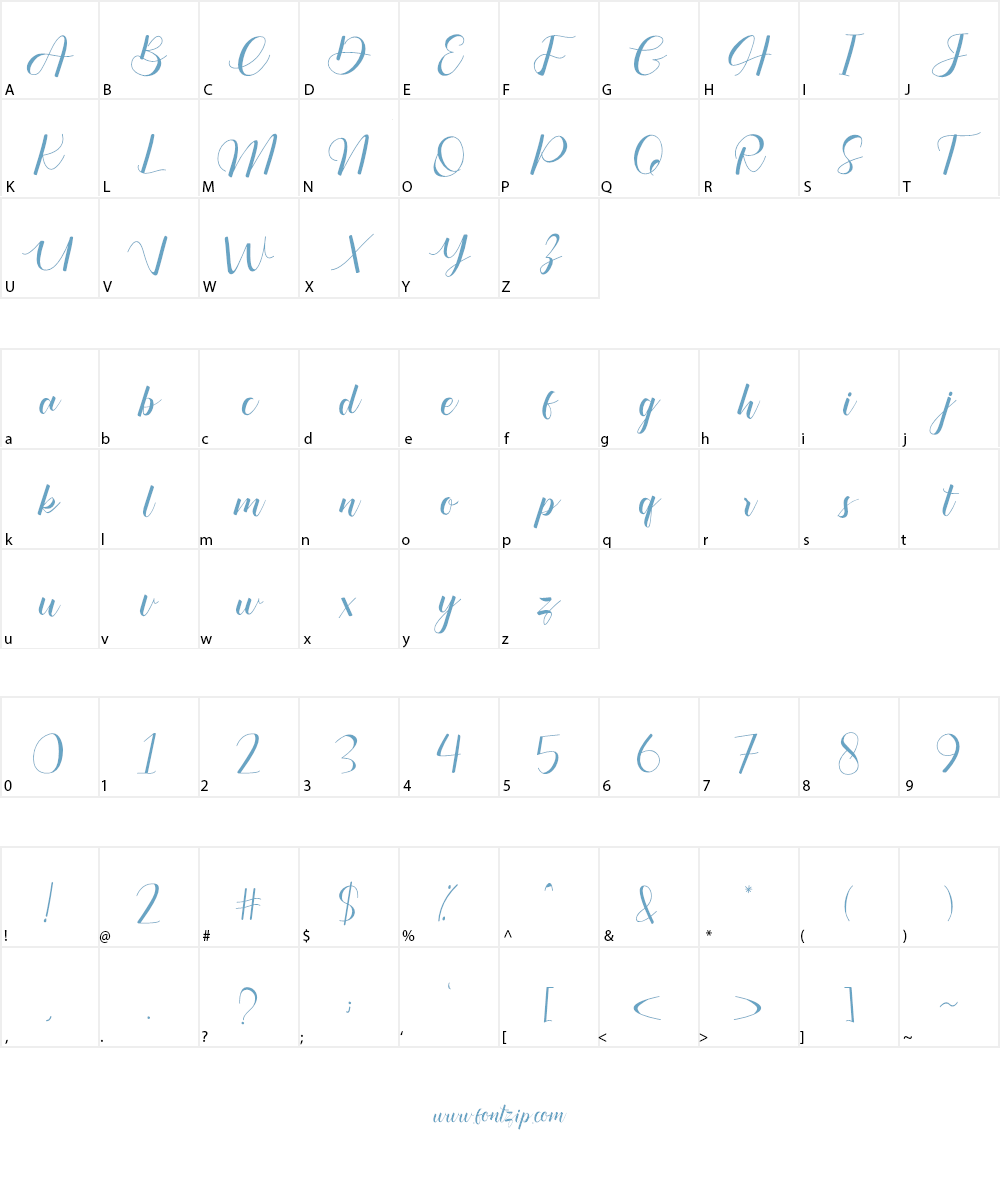 Sweet Dream Font Character