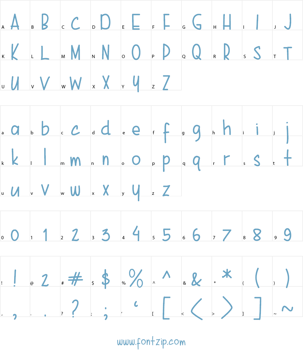 Karenina Handwriting Font Character