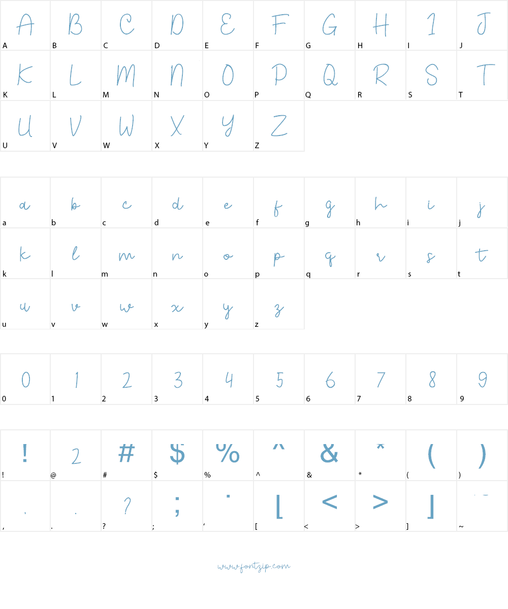 Bahary Font Character