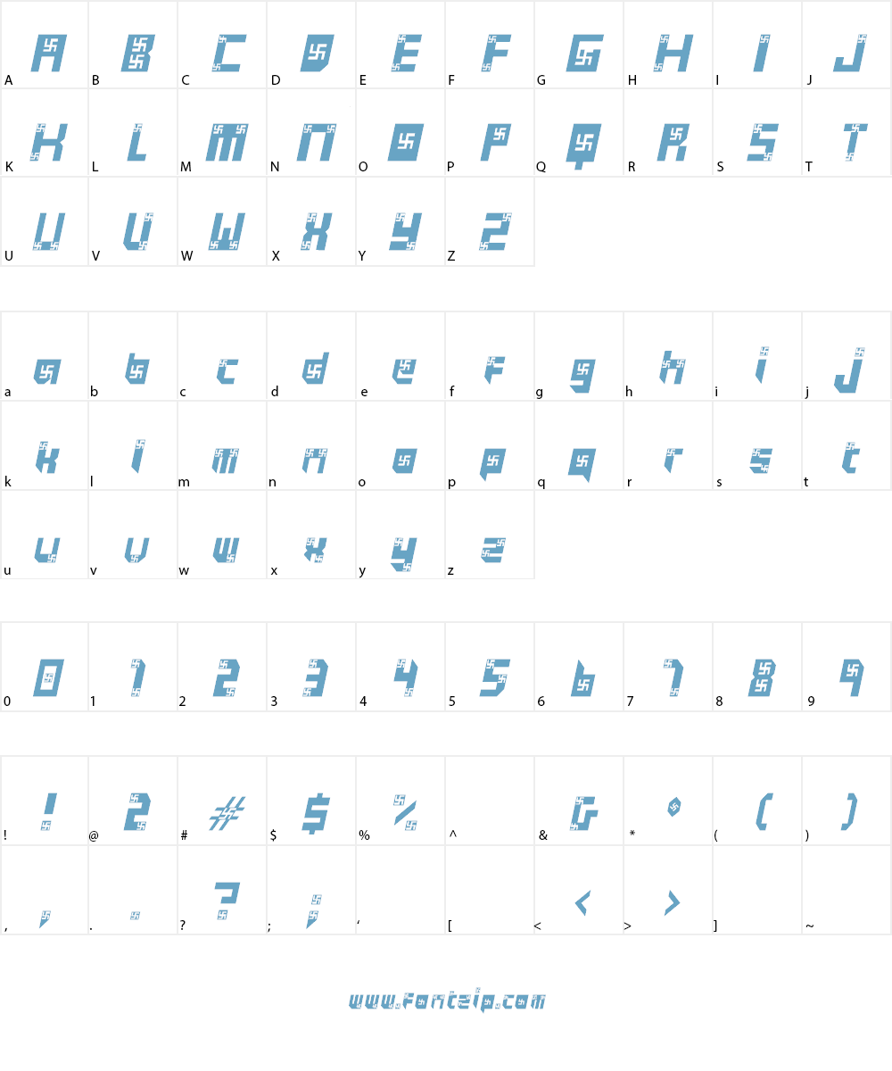 Etched 2.0 Font Character