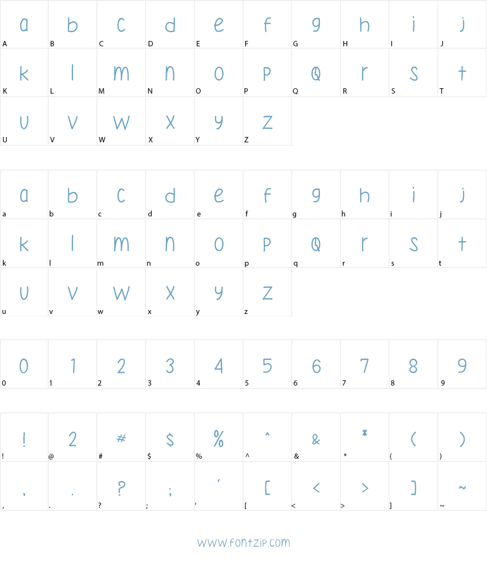 Katherine Handwriting Font Character