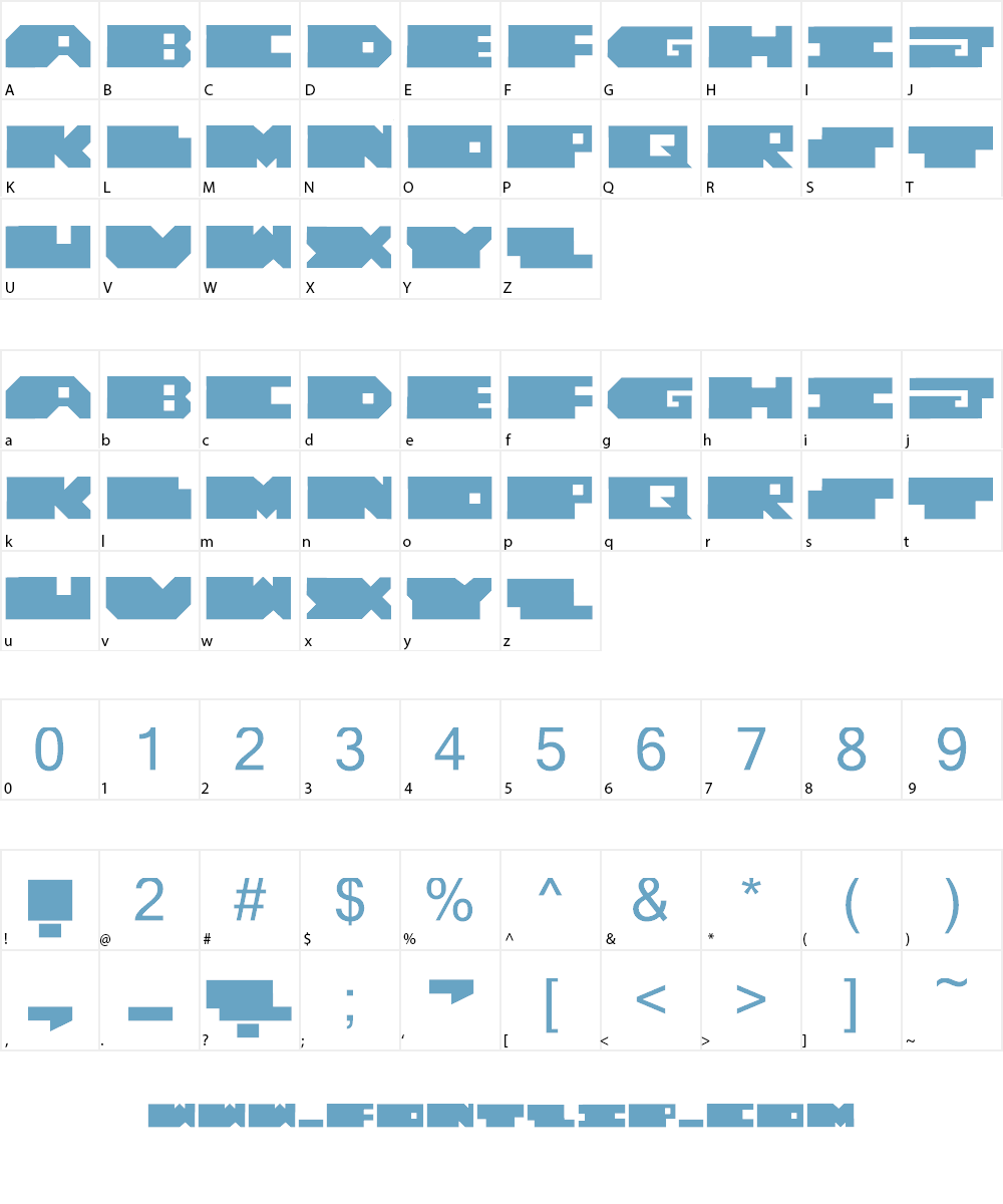 MK ULTRA Font Character