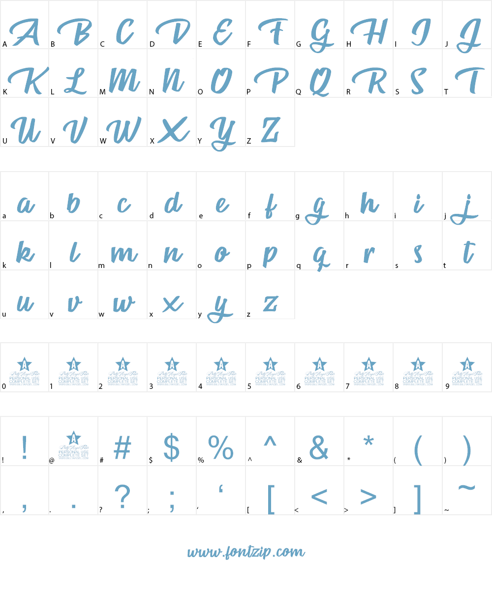 Talk Sing Font Character