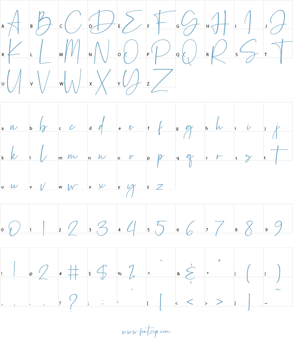 Beatrise Font Character