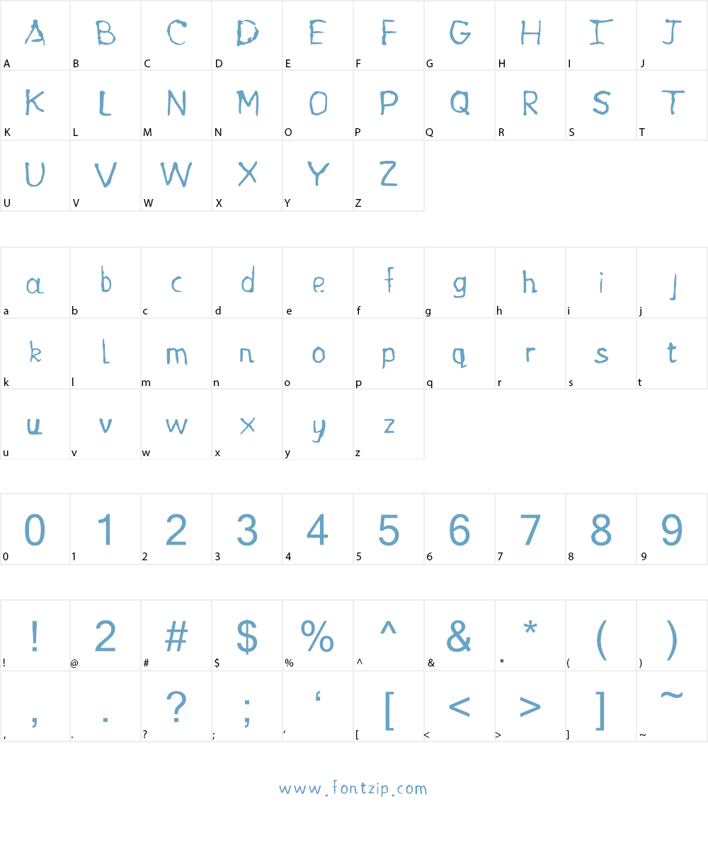 Lillys Hand Font Character