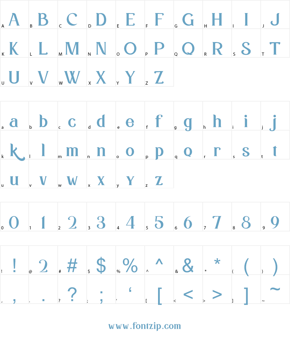 Kafina Font Character