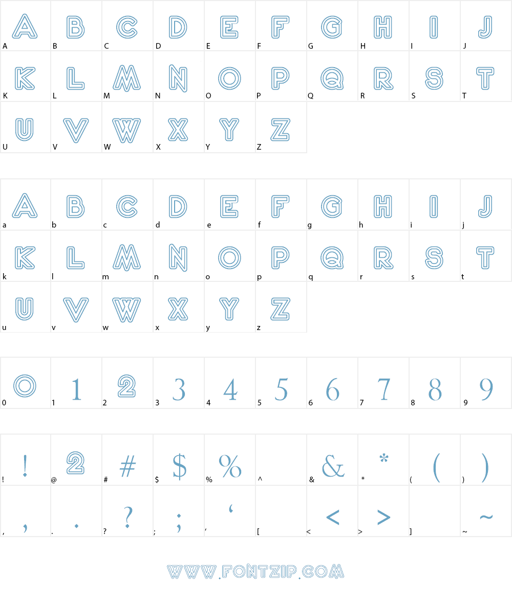 2020 Outline Kei Font Character
