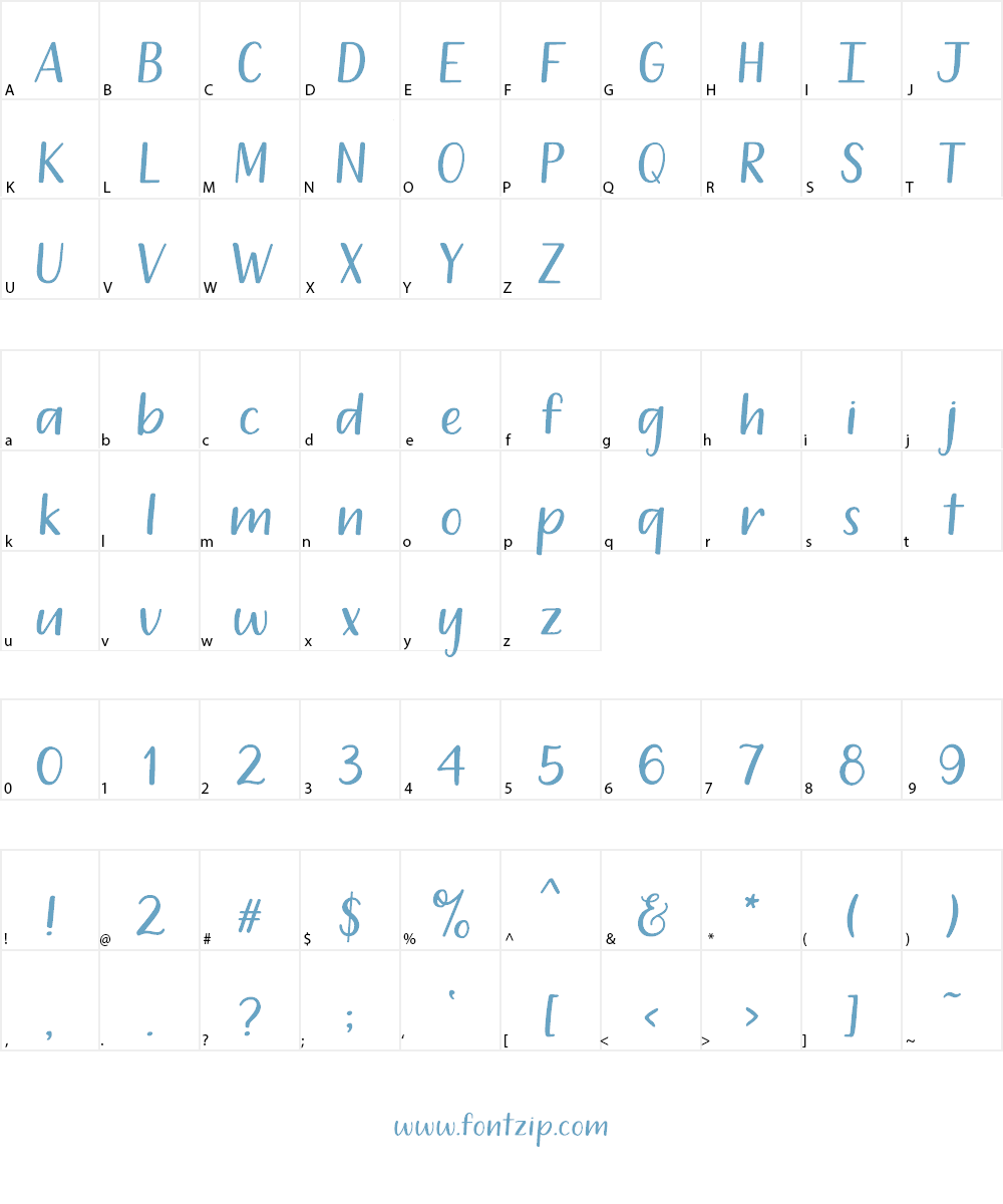 212 Dreamery Sans Font Character